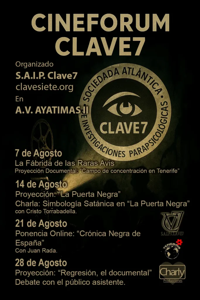 CineForum Clave7 2025: Misterio, Historia y Crónica Negra en las Noches de Agosto CineForum Clave7 2025: Misterio, Historia y Crónica Negra en las Noches de Agosto