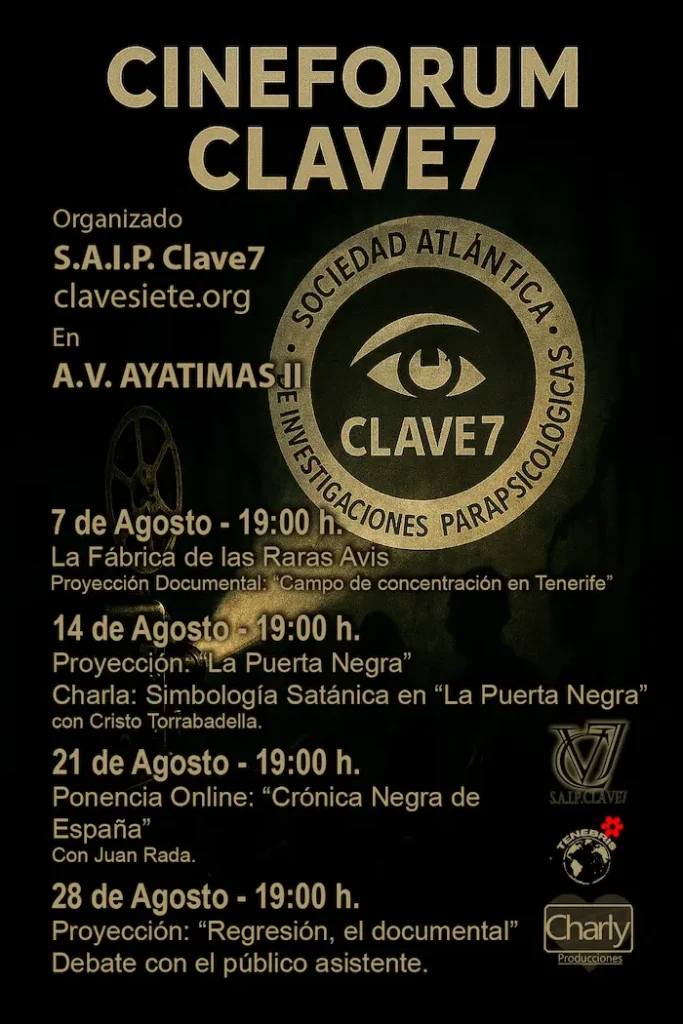 CineForum Clave7 2025: Misterio, Historia y Crónica Negra en las Noches de Agosto CineForum Clave7 20258