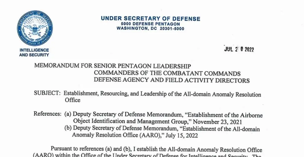 Nace la AARO: el Pentágono centraliza la investigación UAP