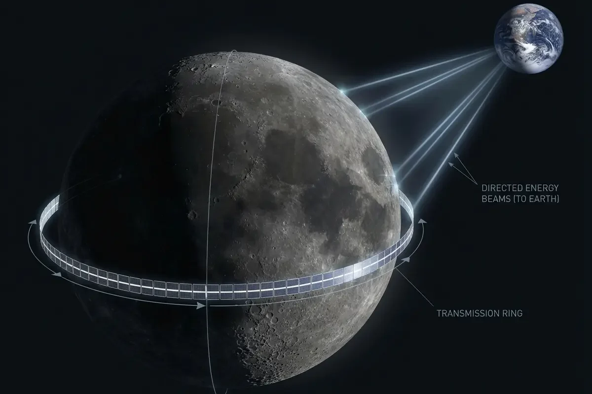 Japón quiere construir un anillo de 10.943 km alrededor de la Luna para llevar energía a la Tierra